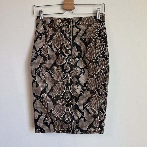 Altazurra X Target Boho Animal Print Snakeskin Slit Pencil Skirt Western Glam 4 - Picture 4 of 11